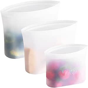 Reusable Silicone Food Storage Bag, for Microwave, Oven, Fridge, Freezer &...